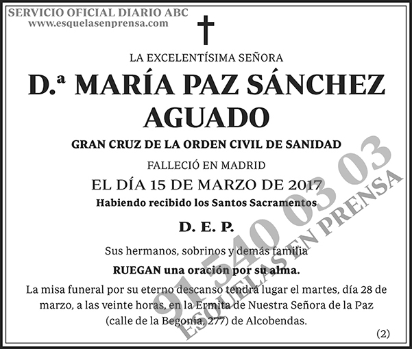 María Paz Sánchez Aguado
